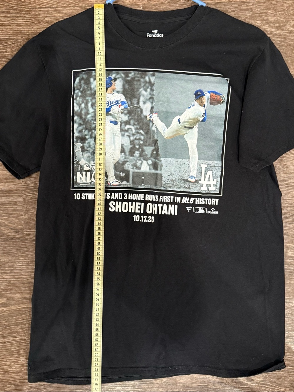 Fanatics Black T-Shirt with Photo Print Los Angeles Dodgers Shohei Ohtani - Picture 5 of 6